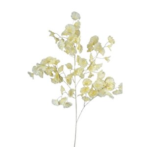 Yapay Çiçek Krem Zambak Tek Dal 90*35cm Kumaş Çiçek Uzun Dal