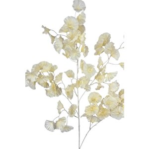 Yapay Çiçek Krem Zambak Tek Dal 90*35cm Kumaş Çiçek Uzun Dal