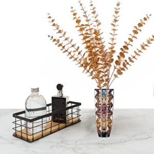 Yapay Çiçek Gold Altın Renk Okaliptus 3dallı Uzun Dal 76cm Eucalyptus
