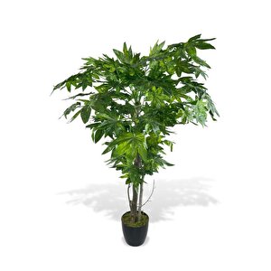 Yapay Ağaç Yeşil Çınar Ağacı100x70cm Siyah Plastik Saksılı