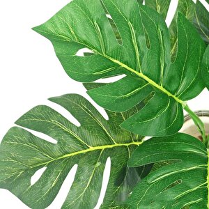 Yapay Çiçek Demet Monstera 35cm 9 Dal Yapay Bitki