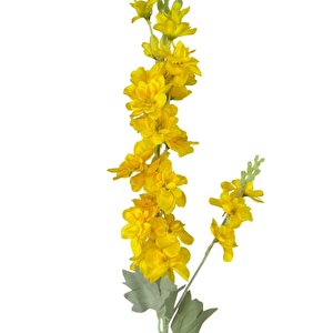 Yapay Çiçek Sarı Sümbül Tek Dal Tomurcuklu 85*15cm Kumaş Çiçek Uzun Dal