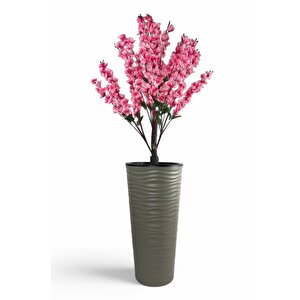 Yapay Ağaç Pembe Bahardalı Ağacı Dore Kumsal Vazoda 130cm Japon Kiraz Çiçeği