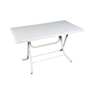 Sy-2577 Beyaz Dikdörtgen Plastik Katlanır Masa 70x120cm