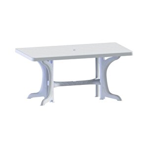 Sy-2585 Beyaz Plastik Dikdörtgen Kapalı Masa 90x150 Cm