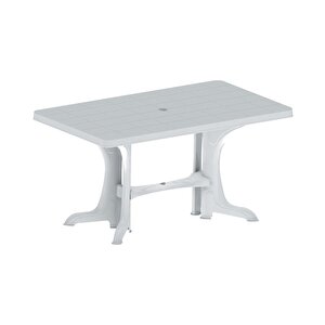 Sy-2580 Beyaz Plastik Dikdörtgen Kapalı Masa 80x140 Cm