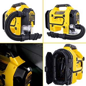 Sxvi02001a 12volt/18volt 2ah Li-ion Şarjlı 160 Psi Dijital Basınç Göstergeli Lastik & Yatak Şişirme Pompası + Araç Süpürge