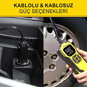 Stanley Sxif0101 12v / Şarjlı Li-ion 150 Psi Dijital Göstergeli Akıllı Lastik Şişirme Pompası+ Powerbank + Sos + Led Lamba