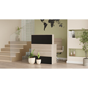 Robin Home Verona Ofis Karşılama Bankosu Meşe-siyah