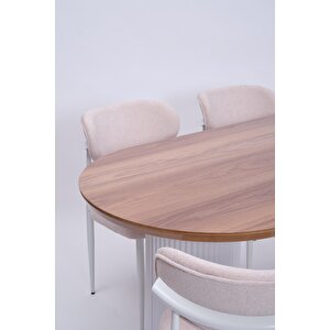 Bohem Polo Lak Panel Yemek Masa Sandalye Takımı 90x170 Çam