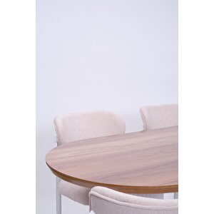 Bohem Polo Lak Panel Yemek Masa Sandalye Takımı 90x170 Çam