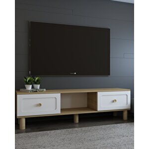 Rosalindact Bohem Tv Sehpası safirmeşe-beyaz Beyaz-Safirmeşe