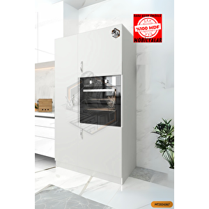Tamamı Mdf Maxi Ankastre Fırını Dolabı 3 Kapaklı Çok Amaçlı Mutfak Dolabı (özel Ölçü Yapilir)