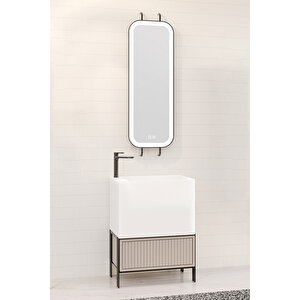 Greta 65 Cm Banyo Dolabı - Krem