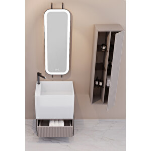 Greta 65 Cm Banyo Dolabı - Krem (boy Dolap Dahil)