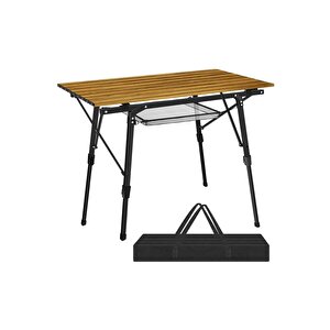 Funky Chairs Elite Alüminyum Teleskopik Ayaklı Kamp Piknik Masası - Ahşap Desen