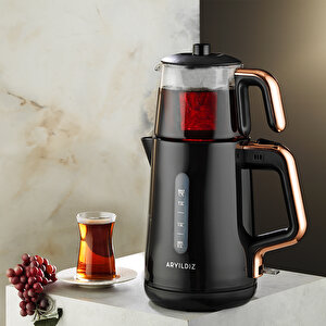  tea Perfect Çay Makinesi Siyah Bakır