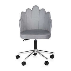 Işıltı Ofi̇s/Çalışma Sandalyesi̇ Baby Face Kumaş Gri