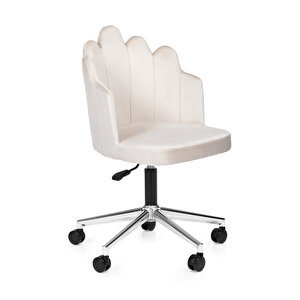 Işıltı Ofi̇s/Çalışma Sandalyesi̇ Baby Face Kumaş Bej