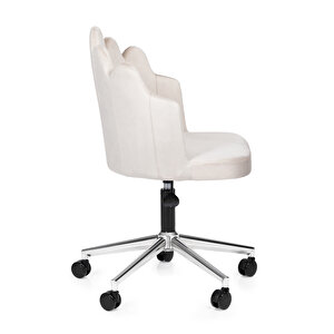 Işıltı Ofi̇s/Çalışma Sandalyesi̇ Baby Face Kumaş Bej