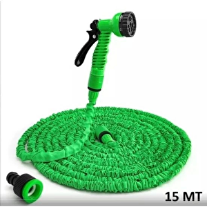 Uzayan Hortum Tabancalı 15 Metre Magic House | Bahçe Sulama İçin Expandable Hose