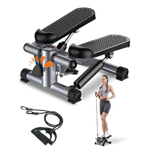 Direnç Lastikli Mini Stepper Egzersiz Aleti -kaymaz Pedallı Kardiyo Cihazı