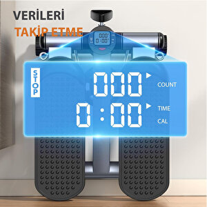 Direnç Lastikli Mini Stepper Egzersiz Aleti -kaymaz Pedallı Kardiyo Cihazı