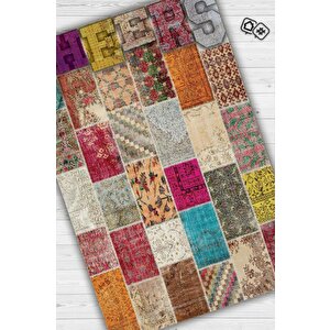 Homshtag Sağlığına Çok Renkli Halı Geometrik Oturma Odası Halısı Modern Kare Desenli Patchwork Halı