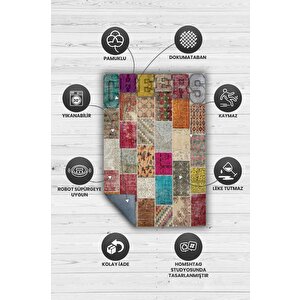 Homshtag Sağlığına Çok Renkli Halı Geometrik Oturma Odası Halısı Modern Kare Desenli Patchwork Halı