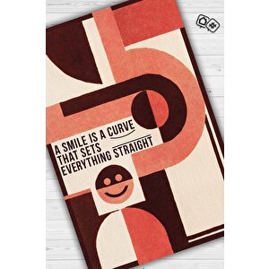 Gülümseyince Düzelir Çok Renkli Halı Geometrik Oturma Odası Halısı Minimal Salon Halı 100x150 cm