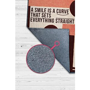 Gülümseyince Düzelir Çok Renkli Halı Geometrik Oturma Odası Halısı Minimal Salon Halı 100x150 cm