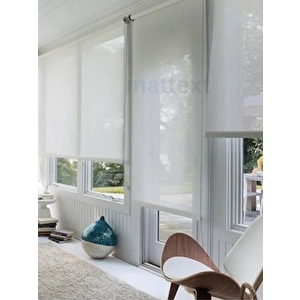 Beyaz Sun Screen Stor Perde 110x230 cm