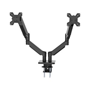 Sline M252d Amortisörlü 13-32'' Çift Kollu Masa Üstü Monitör Standı 10x10 cm