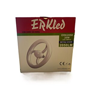 Erkled Erk2050 20 W Beyaz Işık Led Simit Ampul