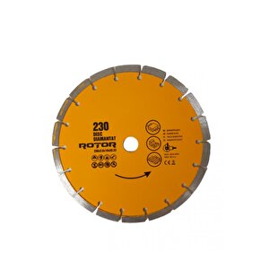 Elmas Disk 230x2.6x10x22.23 ( Segmentli) - Seramik, Taş Ve Mermer Kesmek Için