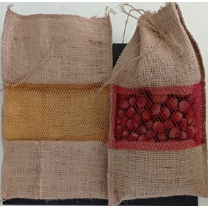 Fileli, Jüt Ceviz Çuvalı, 21 Cm-32 Cm, 10 Adet, 1 Kg Ceviz Taşır.