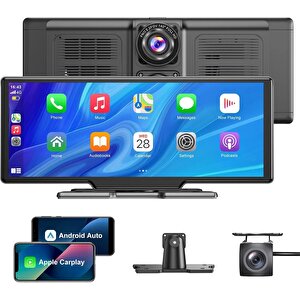 Carplay Ve Android Auto Tak Çalıştır Torpido Üstü Ön Kayıt  Ve Geri Görüş Kameralı