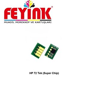 ® Hp 72 Tüm Rekleri Resetleyebilen Tek Çi̇p (süper Çip) (g-pk-mk-y-m-c) T610/t770/t790/t795/t1300/t2300 Chip