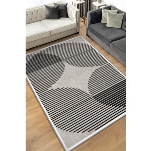 Senin Kararın Krem Bej Renkli Halı Geometrik Oturma Odası Halısı Minimal Salon Halı 200x300 cm