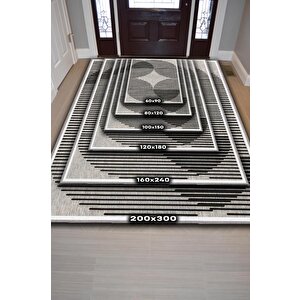 Homshtag Senin Kararın Krem Bej Renkli Halı Geometrik Oturma Odası Halısı Minimal Salon Halı