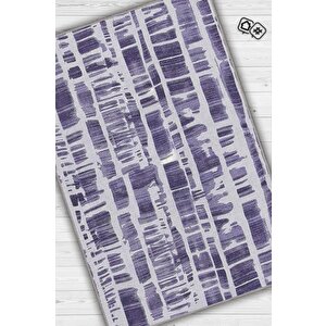 Yol Mor Renkli Halı Geometrik Oturma Odası Halısı Minimal Salon Halı Soyut Desenli Halı 80x120 cm