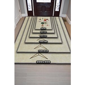 Homshtag Yüksel Yazılı Minimalist Geometrik Oturma Odası Halısı Pamuklu Yıkanabilir Salon Halısı