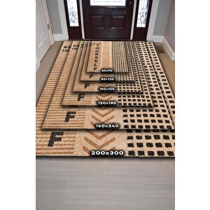 Homshtag Kendine İnan Krem Bej Renkli Halı Geometrik Oturma Odası Halısı Minimal Salon Halı