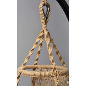 Tek Kişilik Makrome El Örgüsü Salıncak Bej Mis38002