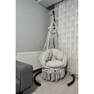 Makrome Salıncak Mindersiz (krem)- Mi̇s38002b