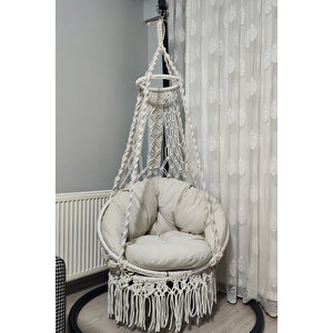 Makrome Salıncak Mindersiz (krem)- Mi̇s38002b