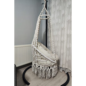 Makrome Salıncak Mindersiz (krem)- Mi̇s38002b