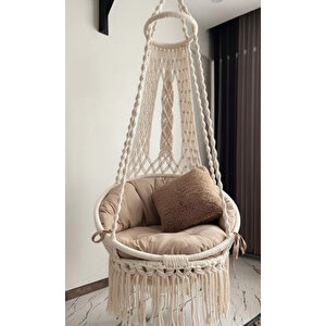Makrome Salıncak Mindersiz (krem)- Mi̇s38002b