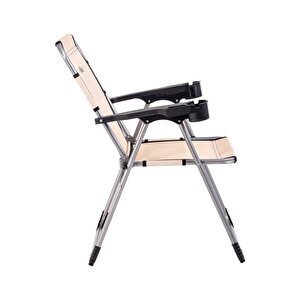 Katlanabilir Piknik Ve Kamp Sandalyesi - Bardaklıklı - Rock -kapadokya (a-18-r7)- 140kg Taşıma