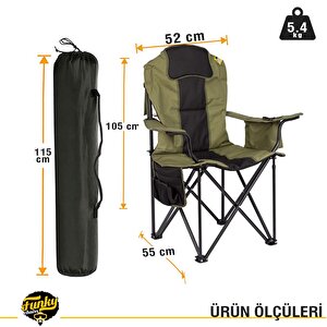 Funky Chairs Big Boy Katlanabilir Xl Kamp Sandalyesi-haki